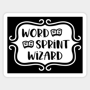 Word Sprint Wizard - Retro Writing Typography Sticker